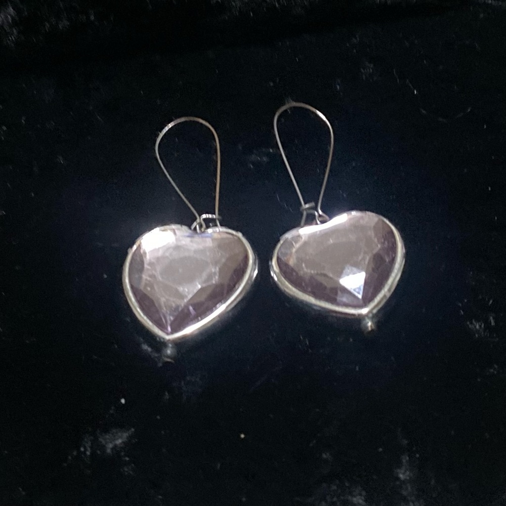 Elegant Silver Heart Earrings